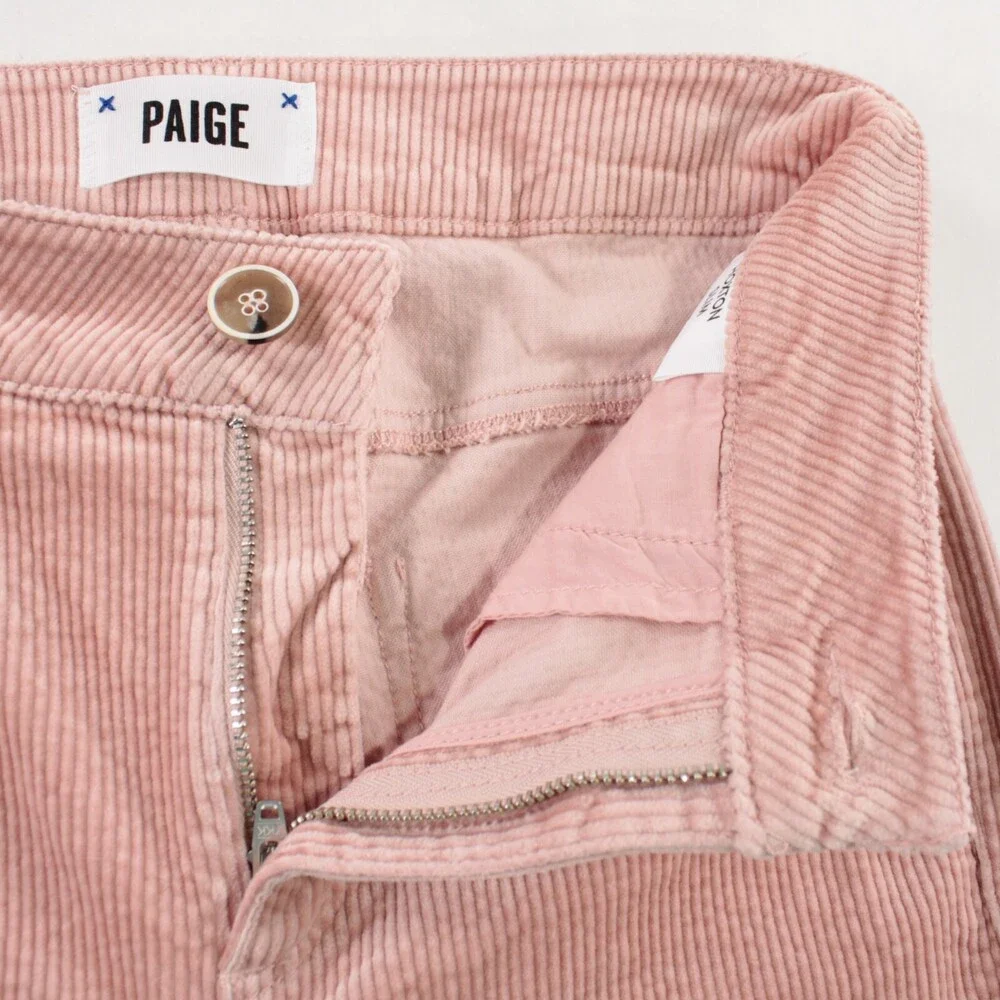 Paige NWT Jeans Size 25 US Hoxton Slim Solid Pink Cotton Blend - Picture 3 of 11